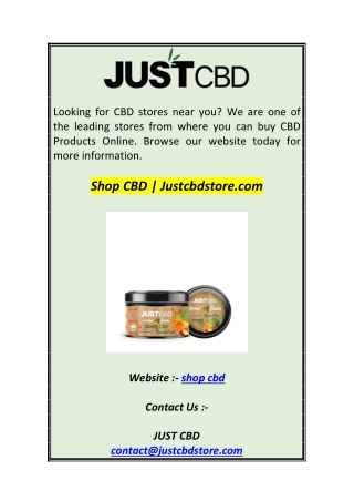 Shop CBD  Justcbdstore.co