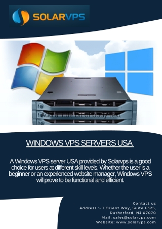 Windows VPS Servers USA