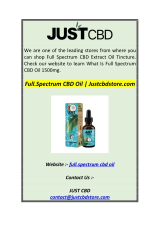 Full.Spectrum CBD Oil  Justcbdstore.