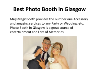 Cheap Photo Booth Hire Glasgow