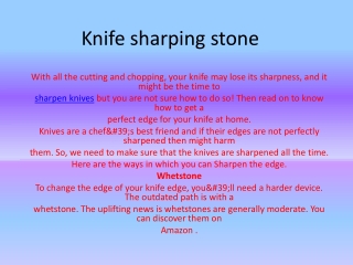 Knife sharping stone
