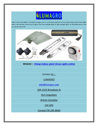 Cheap Indoor plant Grow Lights online abhi