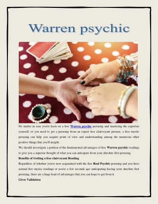 Warren psychic