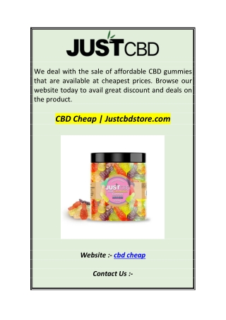 CBD Cheap  Justcbdstore.com