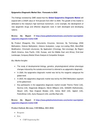 COVID-19 Impact on Global Epigenetics Diagnostic Market