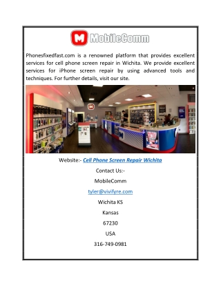 Cell Phone Screen Repair Wichita | Phonesfixedfast.com