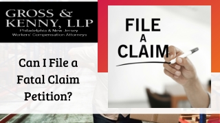 Can I File a Fatal Claim Petition?