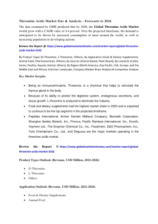 Threonine Acids Market Size & Growth