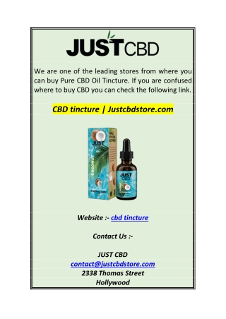 CBD tincture  Justcbdstore 0