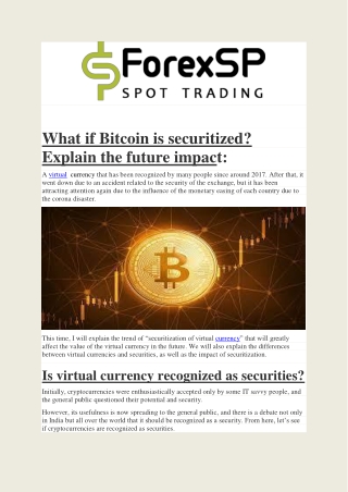 How Will The Future Treatment Of Bitcoin Change?