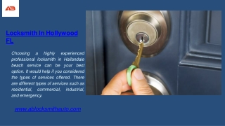 Locksmith In Hollywood FL