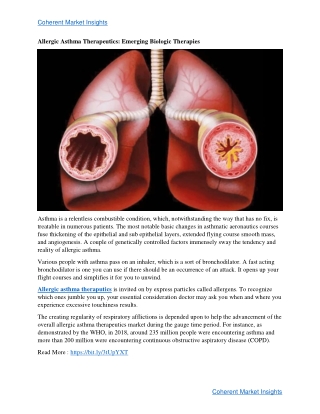 Allergic Asthma Therapeutics
