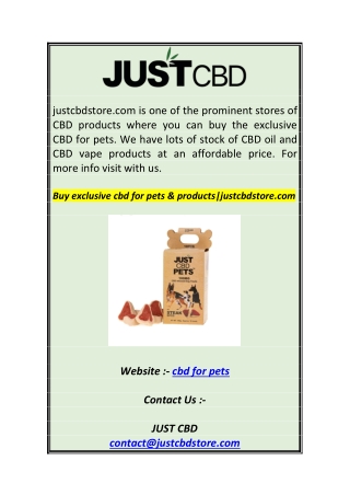 Buy exclusive cbd for pets   productsjustcbdstore