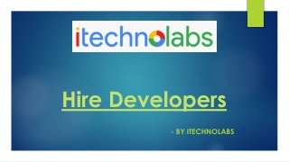 Hire Developers - iTechnolabs