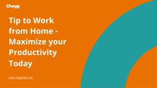 Tip to Work from Home - Maximize your Productivity Today-converted