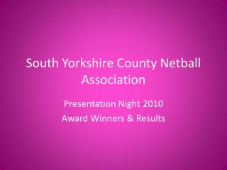 South Yorkshire County Netball Association