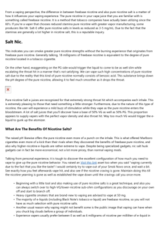 Do Pure Nicotine Salts Need A Specialized Vaping Gadget?