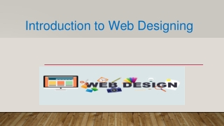 Introduction to Web Designing