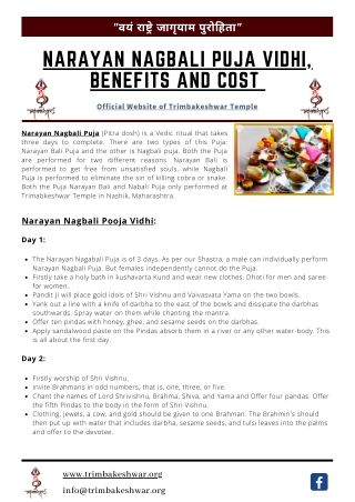 Narayan Nagbali Puja Benefits, Vidhi and Cost