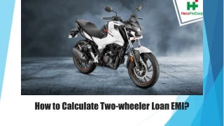 How to Calculate Two-Wheeler Loan EMI?