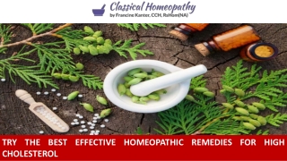 Try the Best Effective Homeopathic Remedies for High Cholesterol