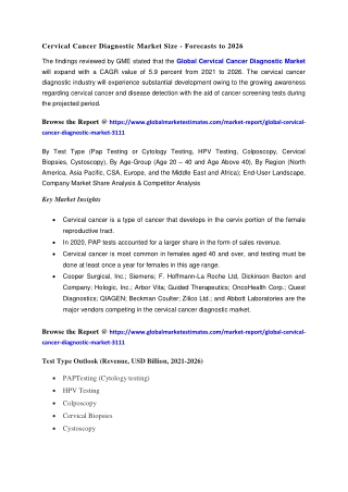 COVID-19 Impact on Global Cervical Cancer Diagnostic Market