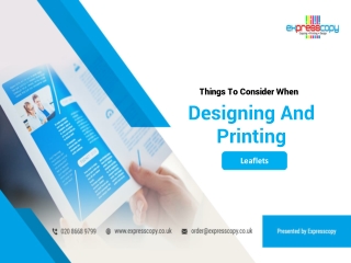 Things To Consider When Designing And Printing Leaflets