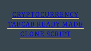 Tab Cab Booking Clone Script - CryptoCurrency Integrations