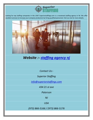 staffing agency nj abhi