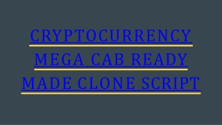 Mega Cab Booking Clone Script - Cryptocurrency Integrations
