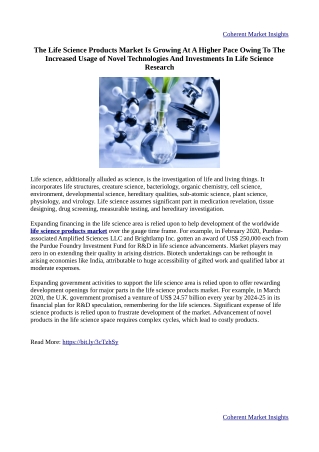 Life Science Products Market - Global Opportunity Analysis, Industry Trends