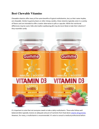 Best Chewable Vitamins