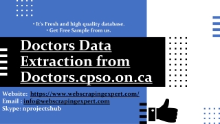 Doctors Data Extraction from Doctors.cpso.on.ca