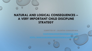 Natural and Logical Consequences – A very Important Child Discipline Strategy