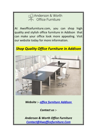 Shop Quality Office Furniture in Addison 0