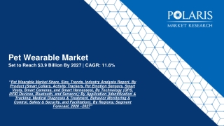 Pet Wearable Market Strategies and Forecasts, 2020 to 2026