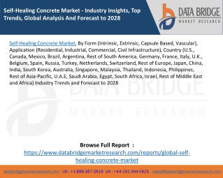 Self-Healing Concrete Market - Industry Insights, Top Trends, Global Analysis And Forecast to 2028