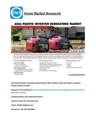 Asia-Pacific inverter generator market