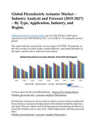 Global Piezoelectric Actuator Market