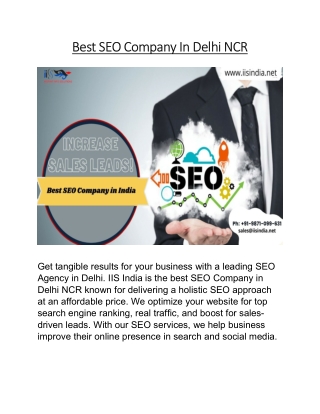 Best SEO Company In Delhi NCR