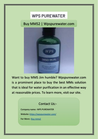 Buy MMS2 | Wpspurewater.com