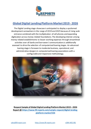 Global Digital Lending Platform Market 2019 - 2026