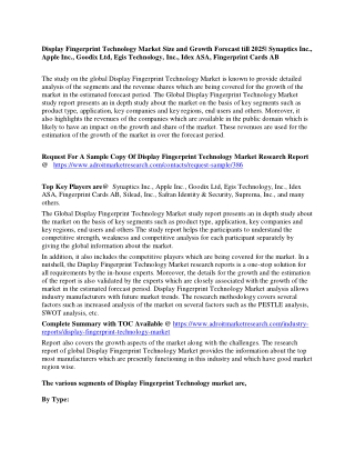 Display Fingerprint Technology Market