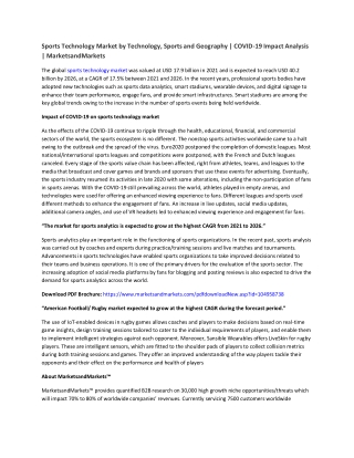 Sports Technology Market