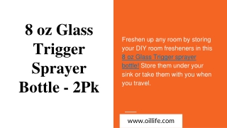 8 oz Glass Trigger Sprayer Bottle - 2Pk