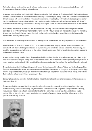 My Brilliant Blog 0382 — Jeff Brown's 6g Stocks Leaked: The ...