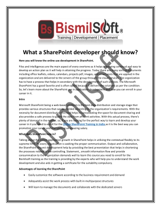 What a SharePoint developer should know pdf sub-3