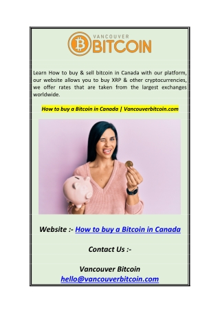 How to buy a Bitcoin in Canada  Vancouverbitcoin 1
