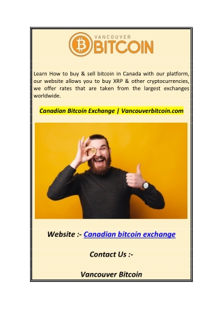 Canadian Bitcoin Exchange  Vancouverbitcoin.com1