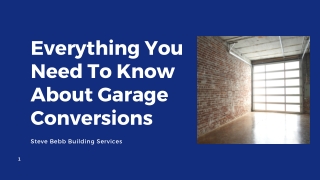 Garage conversions Shropshire